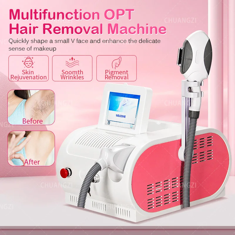 2024 Desktop Laser Portable Hair Removal Machine Beauty Salon Family OPT IPL Hair Removal Whitening, Permanent Skin Care