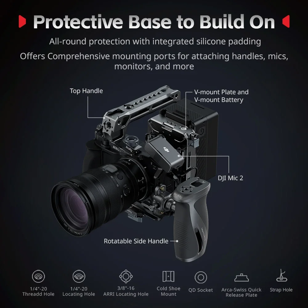 Smallrig Cage Kit for Nikon ZR Advance Cage Kit with Top and Side