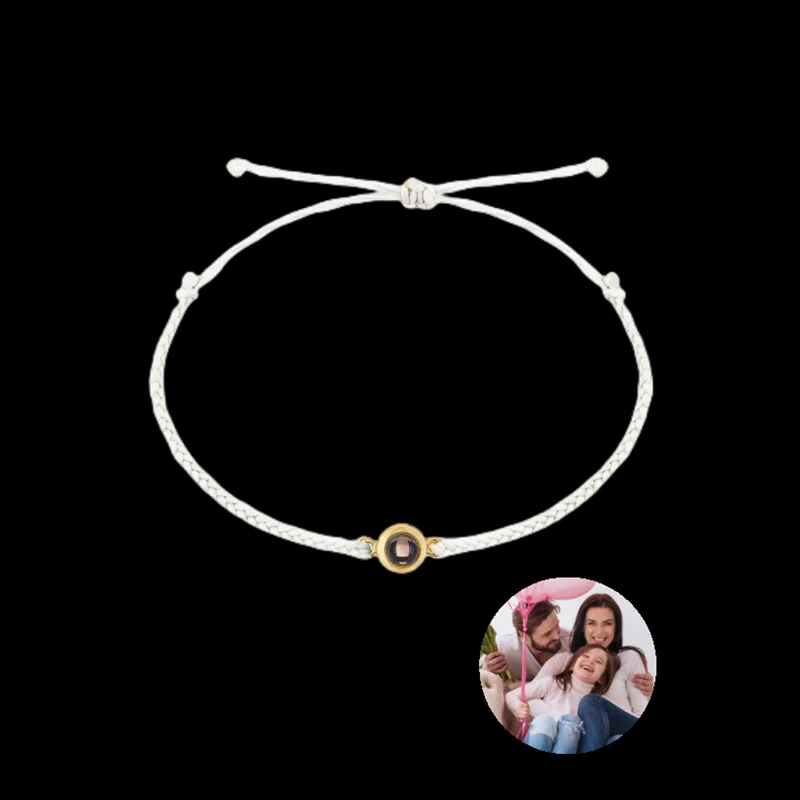 Pulsera con foto circular personalizada, pulseras de proyección