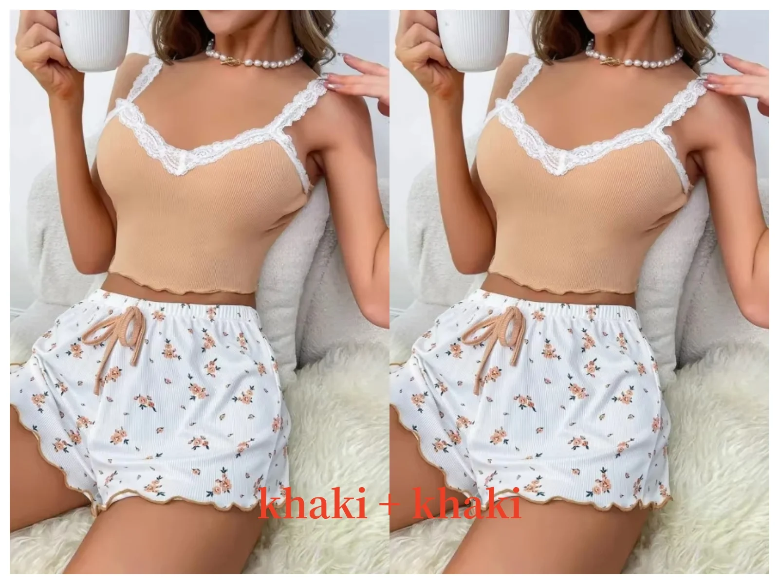 2pcs khaki