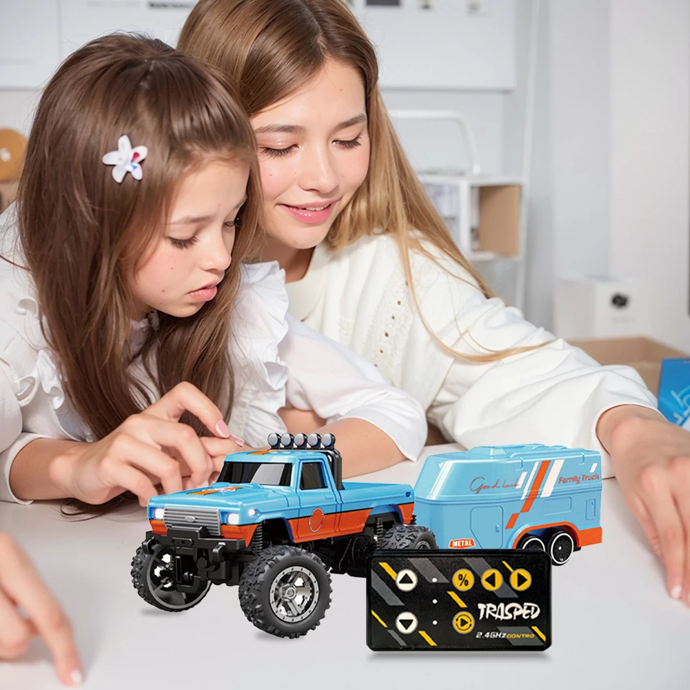 Mini RC Monster Truck 1:64 Scale All Terrain Off-Road Truck Toy 2.4Ghz Remote Control Adjustable Speed/Steering for Kids Gifts 3