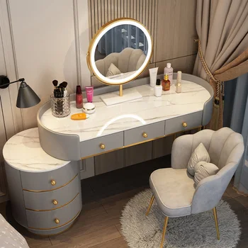 luxury dresser master bedroom modern small apartment makeup table storage cabinet Bedroom hairstyle makeup dressing table