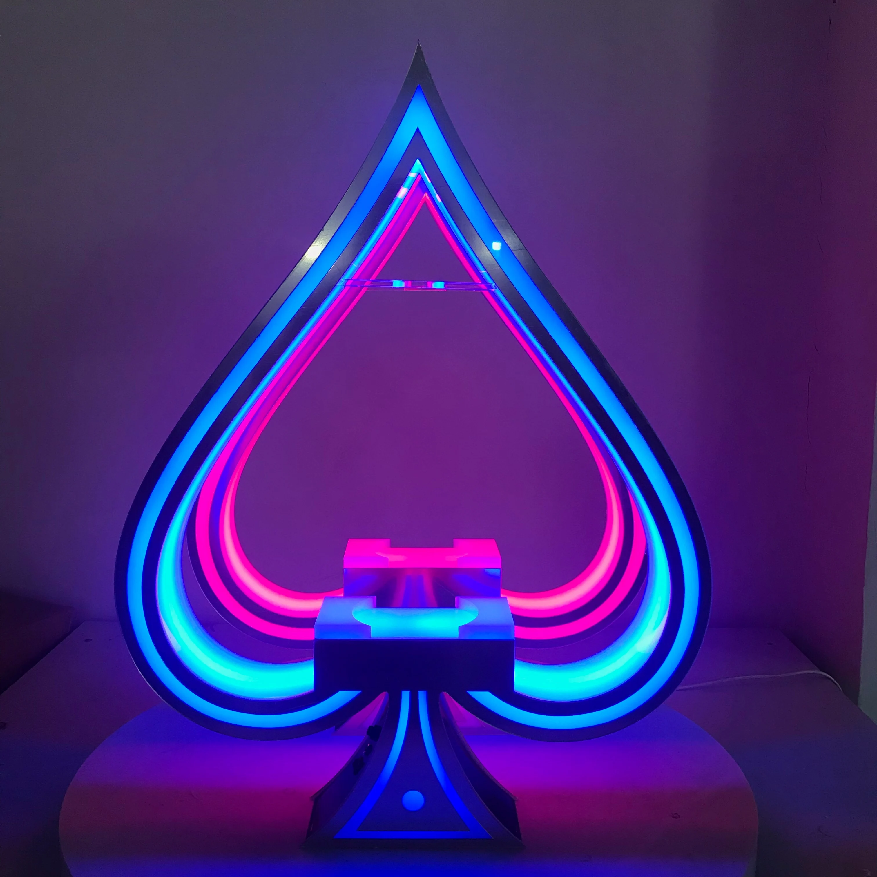 Night Club Bar Ace of Spade Square Bottle Presenter Glorifier Display VIP Service Tray