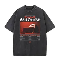 Washed Vintage Bad Omens Band Tshirt THE DEATH OF PEACE OF MIND T-shirts Men Women Oversized T Shirt Men's Rock Gothic T-shirt 1