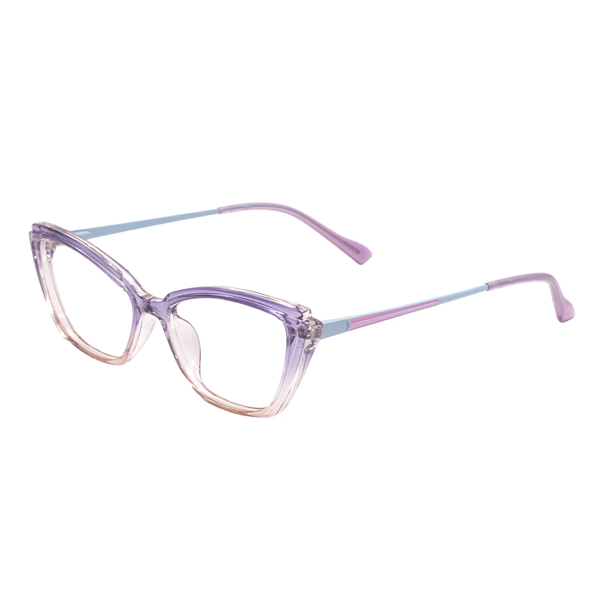 Colorful Women Cat Eye Glasses Frame With Spring Hinge For Prescription Lenses