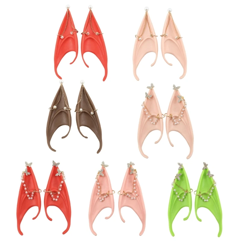 Orejas de elfo para Halloween Cosplay, orejas de Hada de elfo, orejas  puntiagudas con mariposa-perla-Vampiro-disfraz de Hada, accesorios de  vestir T8DE - AliExpress