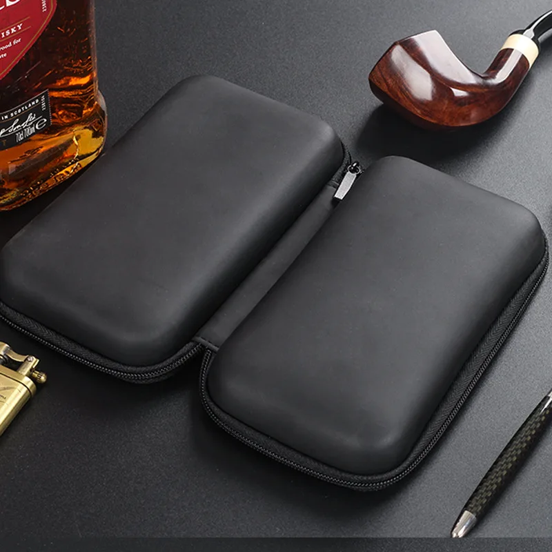 Benecig Tobacco Pipe Bag EVA Travel Case Storage Organizer for Tobacco Pipes Lighter Tamper Pipe Tools Smoking Accessories