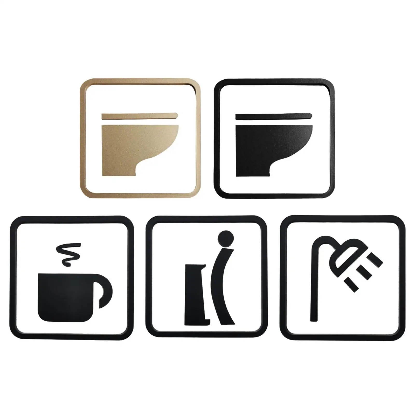 Identification Sign Cafe Acrylic Home Door Sign Wall Plaque Decor Signage for Work Commercial Shopping Restroom Parking Hotel