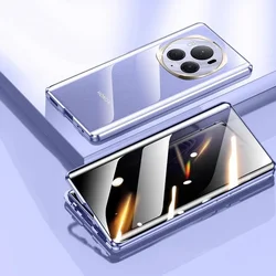 Premium Privacy Tempered Glass Magnetic Case with Lens Protection - magic4 Lite 5G (PURPLE)