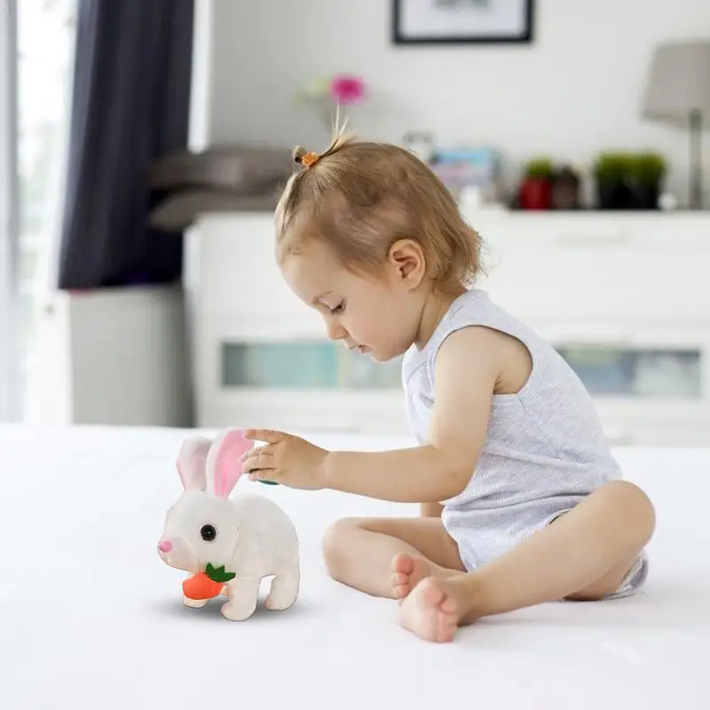 Conejo que camina de juguete, bonito conejito de Pascua de 6,7