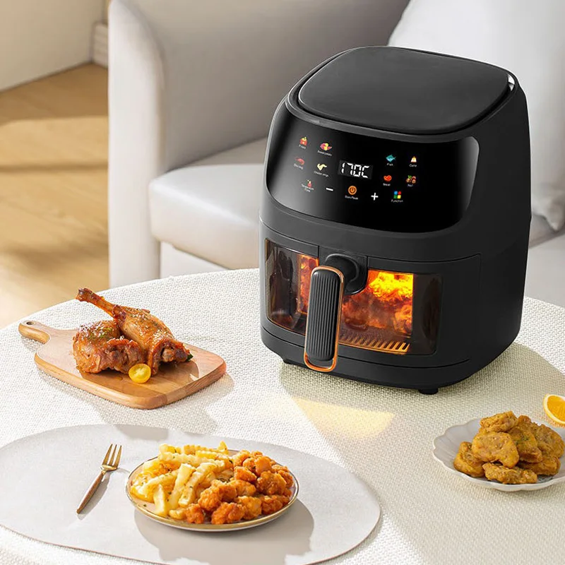 220V Air Fryer 8L Family Size Nonstick Digital Air Fryer Oven Large Capacity Multifunctional Home Visual Electric