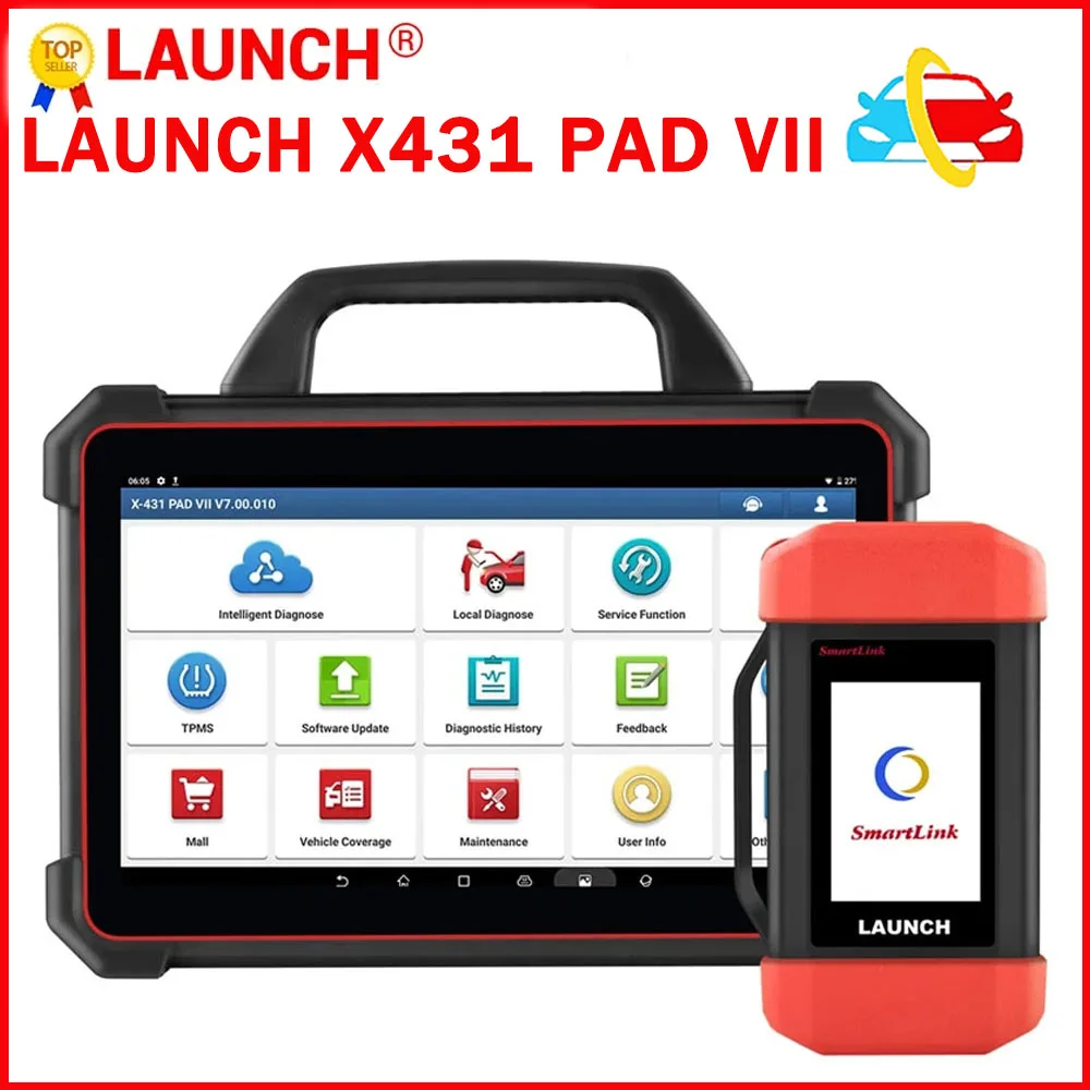

LAUNCH X431 PAD 7 VII PAD7 PADVII Car Diagnostic Tools J2534 Smartlink Automotive Scanner Auto Diagnost Online Programming OBD