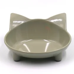 Vibrant Cat Feeding Bowls - Safe and Practical Pet Supplies (GRAY)