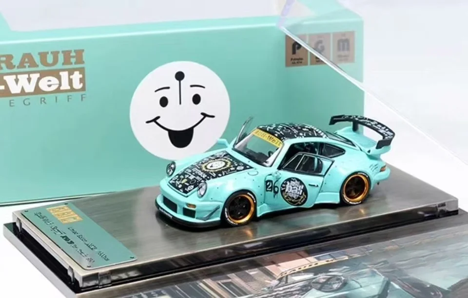 1:64 RWB 930 Tiffany Blue Alloy full open alloy miniature model