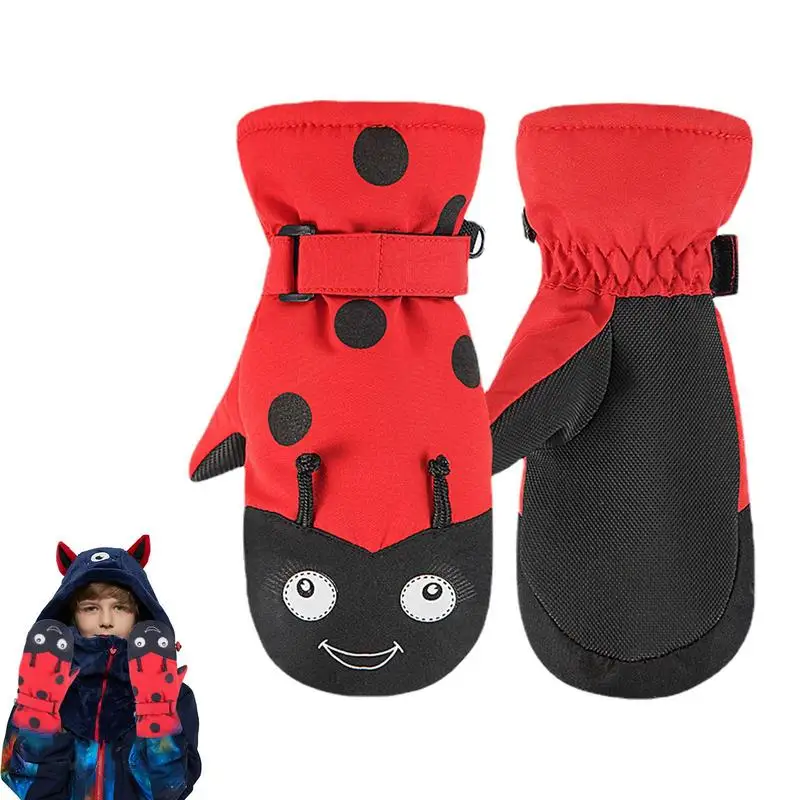Ski Gloves For Kids Warm Thickening Snowboard Gloves Winter Snow Ski Gloves Thermal Gloves Waterproof Snowboard Gloves Warm