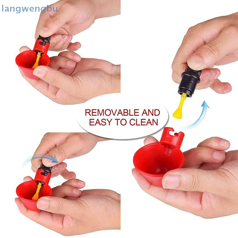 Automatic Chicken Waterer Cups,Plastic Backyards Chicken Water Feeder,Poultry Water Drinking Cups Bowls