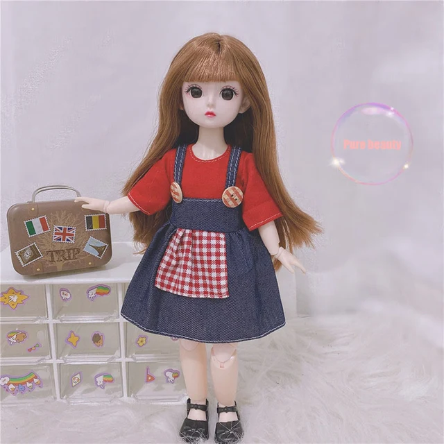 30 Cm BJD Fat Body Doll Japanese College Style 6 Joint Movable Doll JK Uniform Dress Dress Up Doll Girl Toy Kids Birthday Gift 3