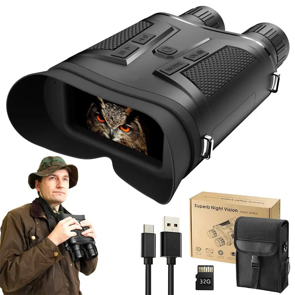 

1080P Binoculars 8 Million Infrared Night Vision Video Recording Camera Brightness Adjustable Telescope