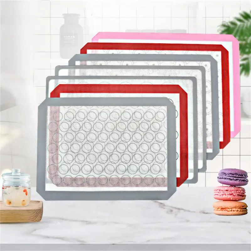 Tappetino Da Forno Rotondo In Silicone Antiaderente Fodera Per Tortiera Resistente Al Calore Fogli Da Forno Pad Macaron Pizza Bread Cook Per Forno Fri