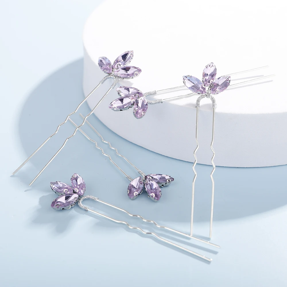 5 Pcs Rhinestones Bride Wedding Hair Pins for Women and Girls bridal hair accessories