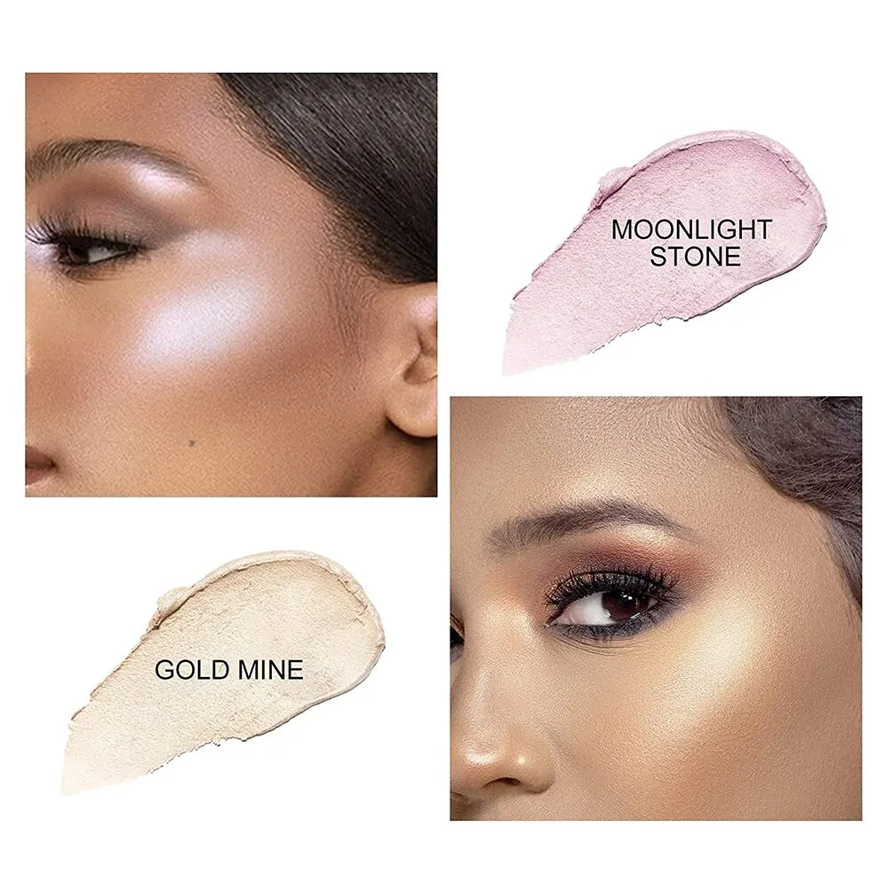 2pcs Highlighter Stick Makeup Face Contour Bronzer Shimmer Concealer Stick Glitter Modify Face Contour Illuminate Makeup Tools face highlighter,face bronzer,facial contour stick