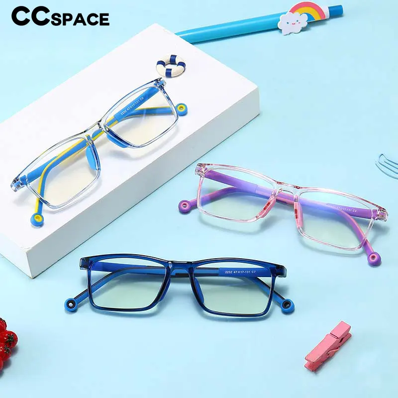Square Fashion Boy Girls Glasses Frame Flexible Ultralight Kids Optical Clear Silicone Eyeglasses Uv400 54673 kids glasses,optical spectacle frames