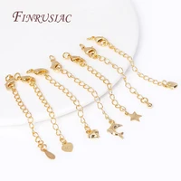 18K Gold Plated Extension Chains with Lobster Clasps Connector For Jewelry Necklace Extender,DIY Bracelets Making Accessories