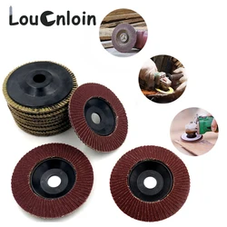 Disques abrasifs à changement rapide pour meuleuse d'angle, 5 à 10 pièces, 60 à 120 grains, diamètre 16mm, 100mm 