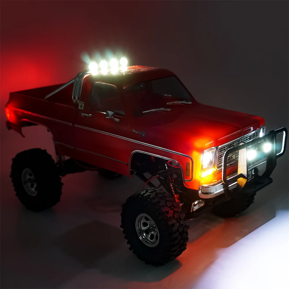 Axspeed LED-Scheinwerfer vorne und hinten Scheinwerfer Rücklichter Scheinwerfer rc Auto dekoration für 1/18 trx4m hohe Spur k10 f150 Teile – Detail 8