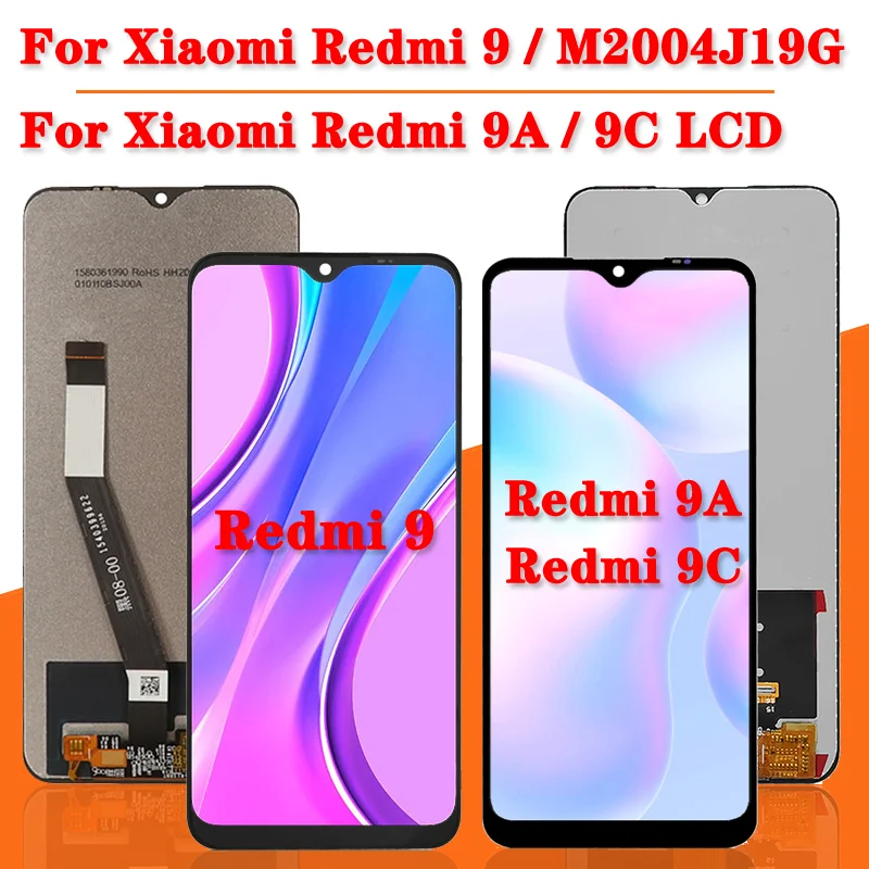 

Lcd original para xiaomi redmi 9 9a 9c lcd com display quadro e montagem da tela de toque para redmi 9 m2004j19ag m2004j19c lcd