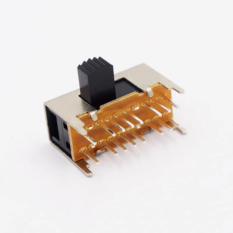5pcs/lot SK-43D03 Toggle switch 4 fixed feet 16 horizontal sliding audio power amplifier switch 4P3T