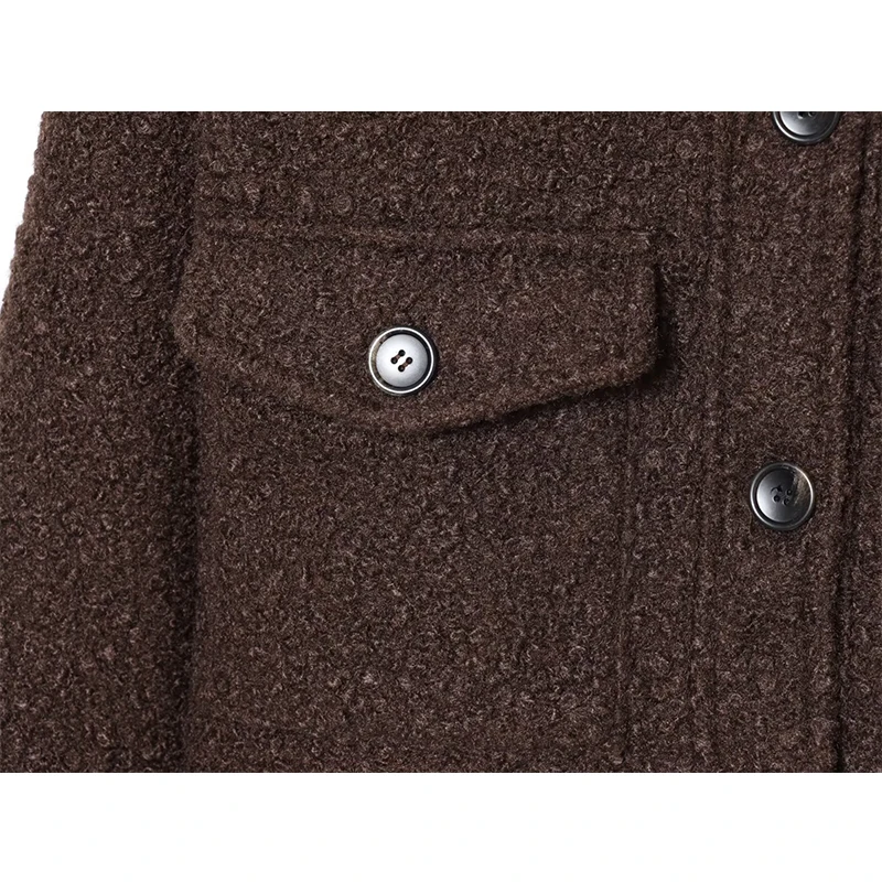 Women Faux Fur Lapel Jacket 2025 Autumn Winter Women's Coat Long Sleeve Loose Female Streetwear Casual New Outerwear