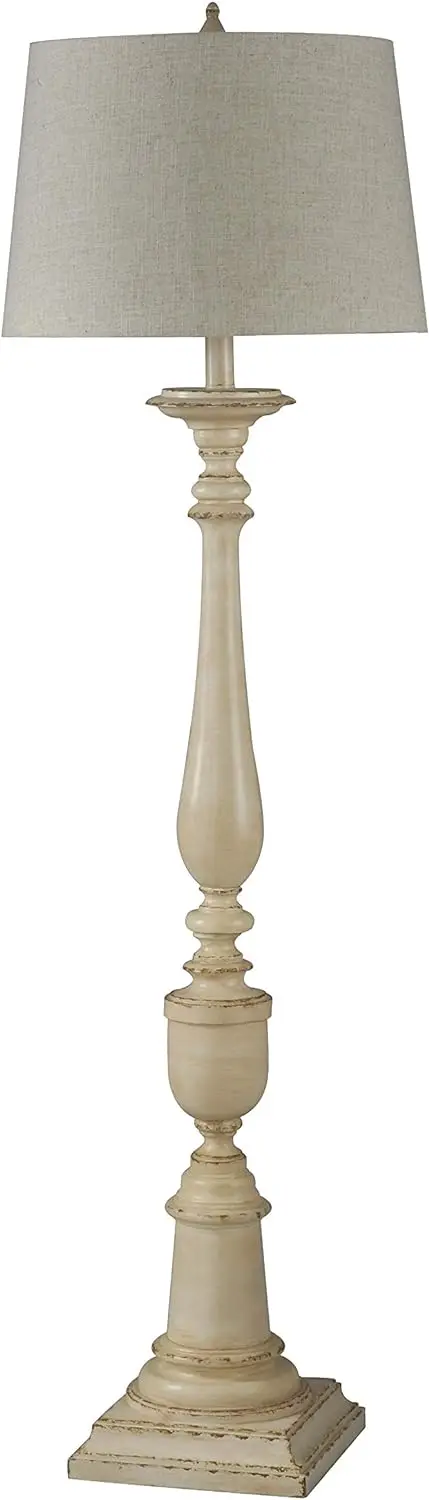 

Floor Lamp, 11.5" D X 11.5" L X 65" H, Distressed Off White