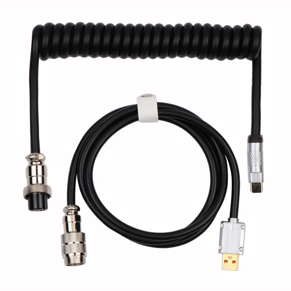 Epomaker-cabo Usb Destacável tipo c para Teclado Mecânico de Jogos Puff Aviator Enrolado Mac Win Gamers