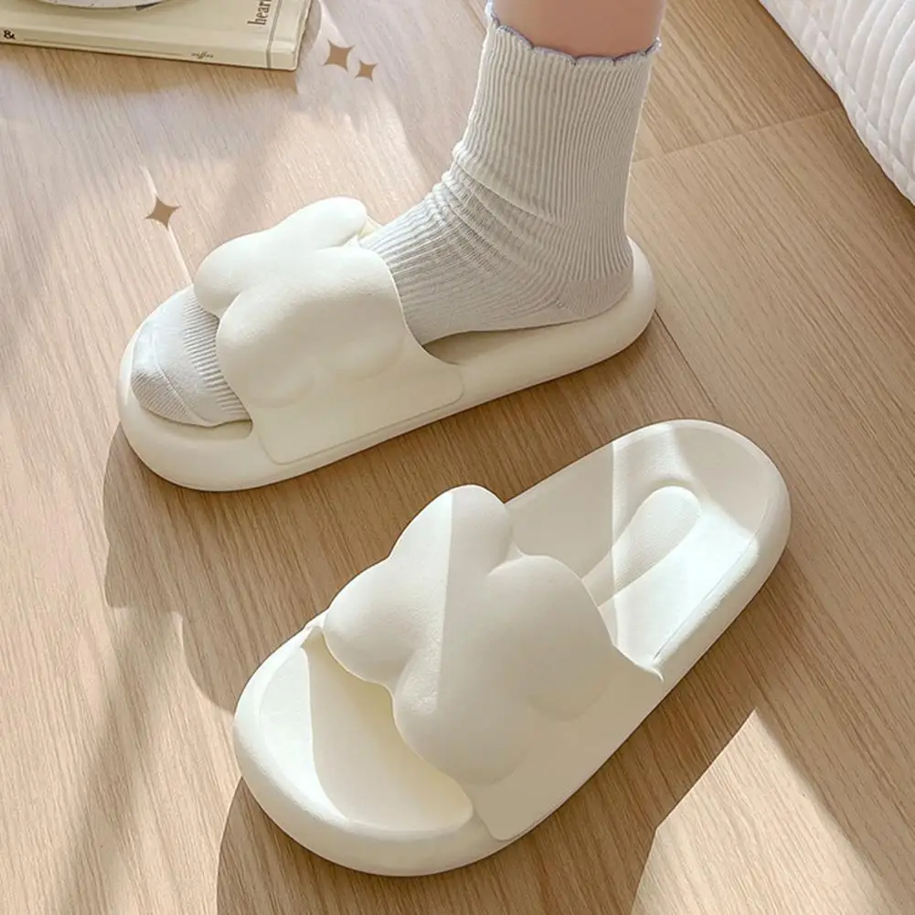 

Anti-deform 1 Pair Wear-resistant Summer Women Indoor Slippers Summer Beach Slippers Soft Sole Home Supplies