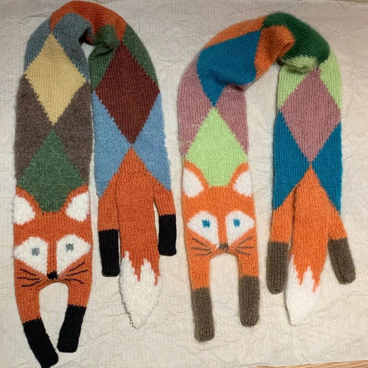 Baby Scarf Boys Girls Knitted Neck Warmer Korean Cartoon Fox Rabbit Shape Children Autumn Winter