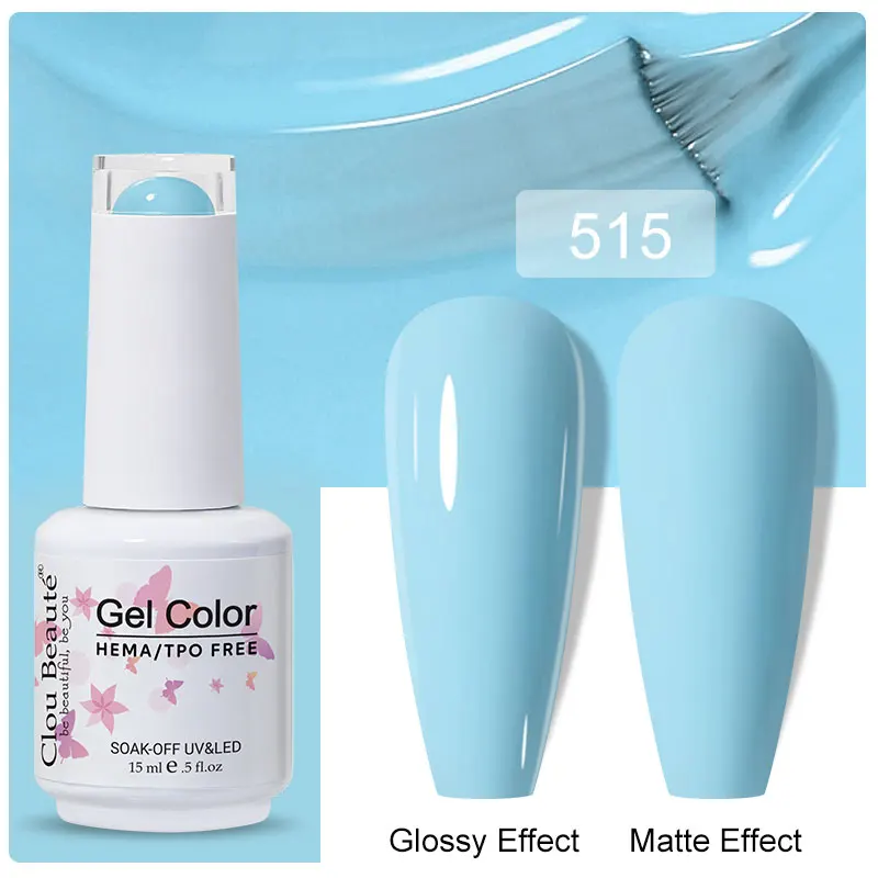 Clou Beaute 15ml Black Red Semi-Permanent Gel Nail Polish