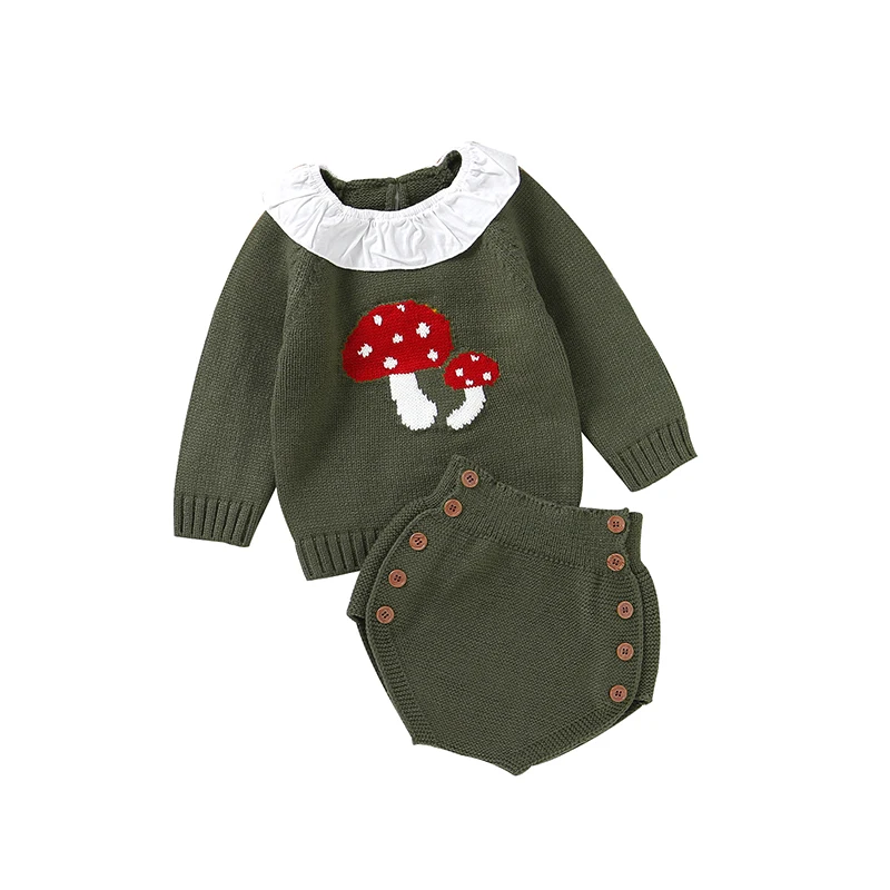 

Winter Knitted Baby Clothes Sets for Newborn Babies Girls Full Sleeves Sweaters Shirts Jumpers+Bottoms Outfits Suits Infant Wear
