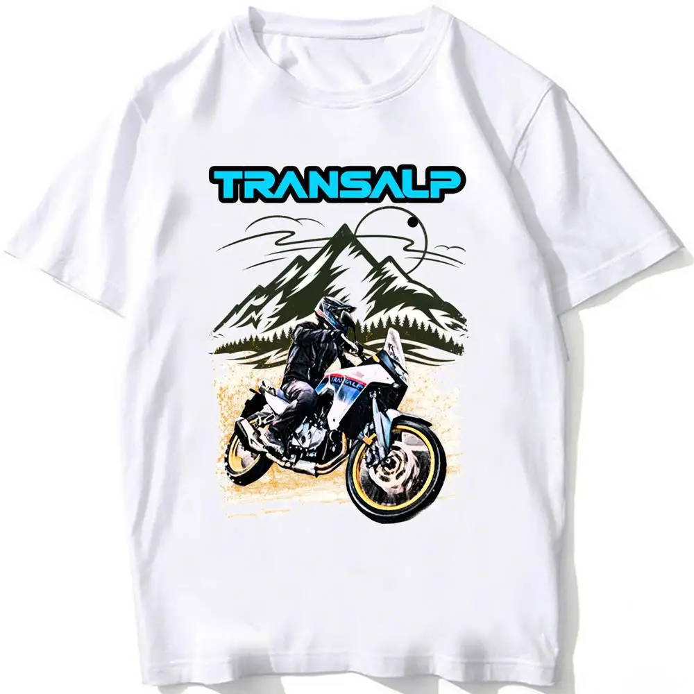 Transalp Xl700 Xl750 Gs Adventure Moto Fans Rider T-Shirt Uomo Manica Corta Mountain Range Moto Sport Boy Casual White Tees