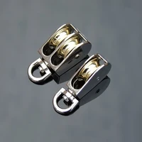 Swivel Metal Sheave 43/58/86mm Zinc Alloy Pulley Crown Block And Tackle Lifting Wheel Mini Single/Double Pulley For DIY 1