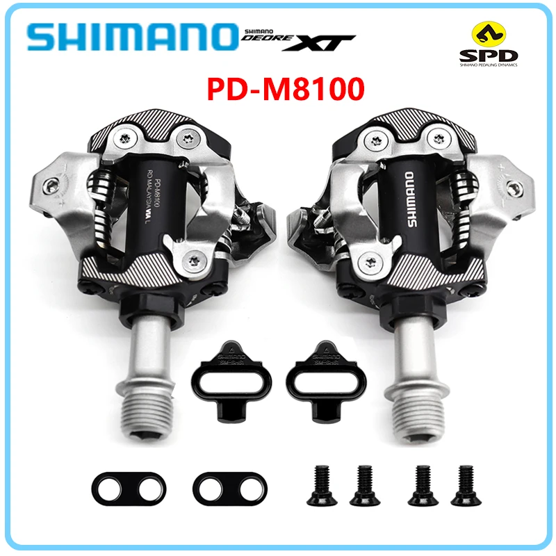 SHIMANO SPD Slef-locking Pedal PD-M8100 Dual Sided for Cross Country Ride  Race Cyclo-cross Pedales MTB Bike Original Parts - AliExpress