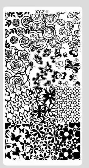 네일 플레이트 XY-Z32 인쇄 템플릿 크리스마스 트리 징글 벨 사슴 이미지 네일 페인팅 강철 플레이트 6*12 네일 스탬핑 플레이트