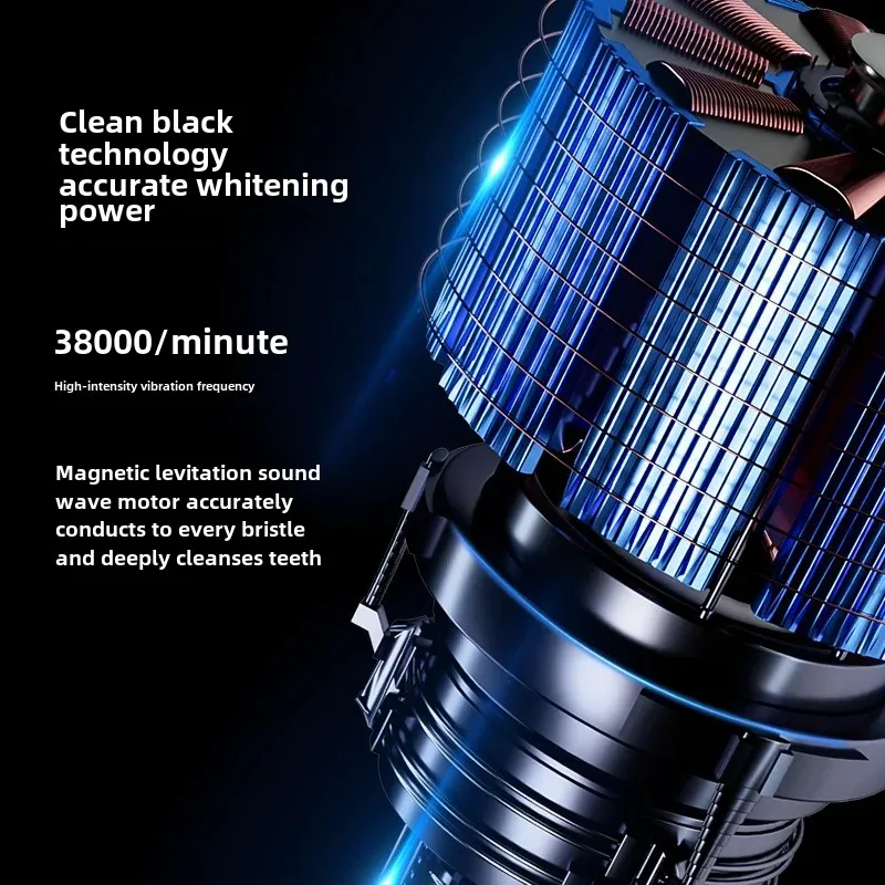 Adult Triple-face Electric Toothbrush Rechargeable Waterproof Magnetic Levitation Sonic Vibration Soft Bristle