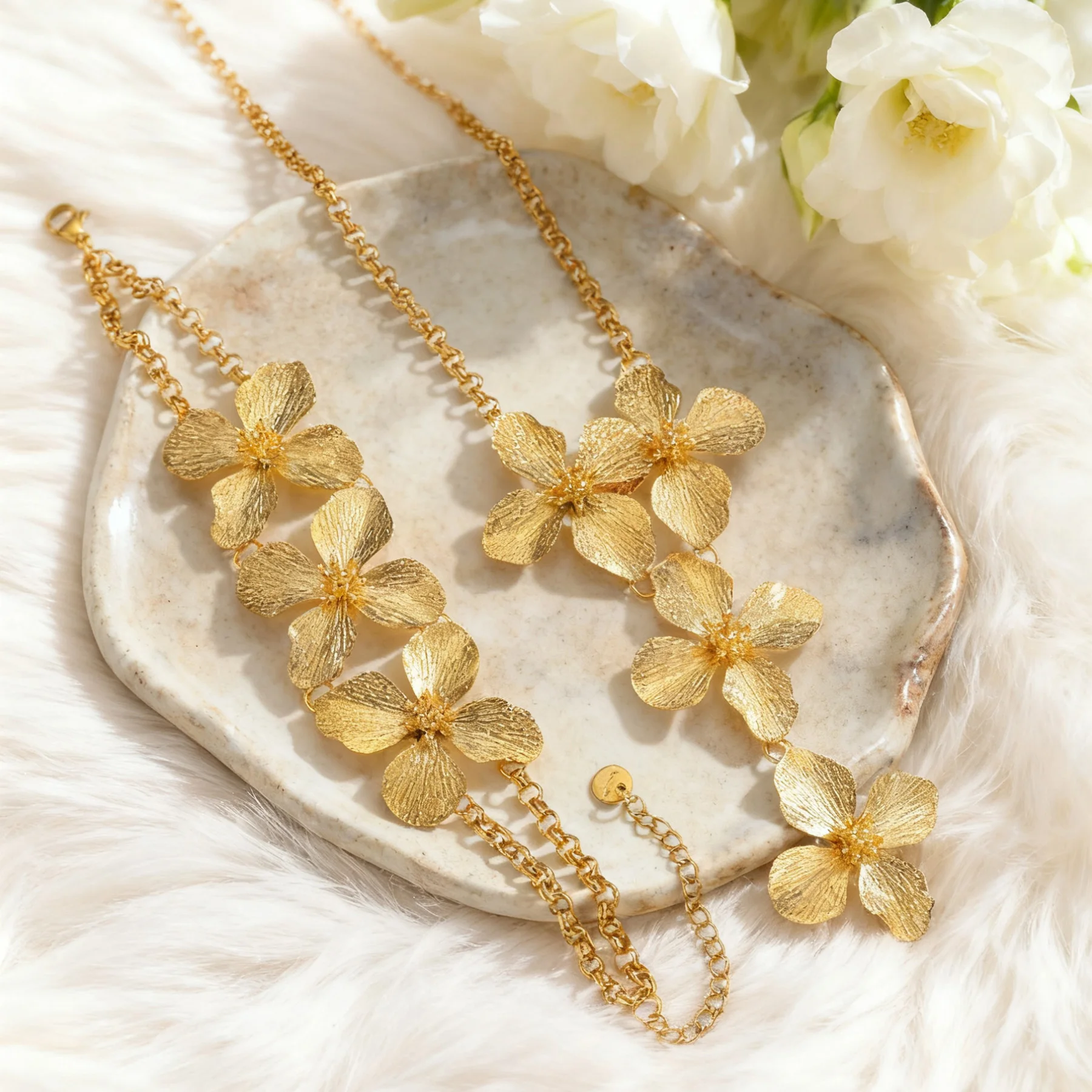 طقم أوركيد الذهبي الفاخر