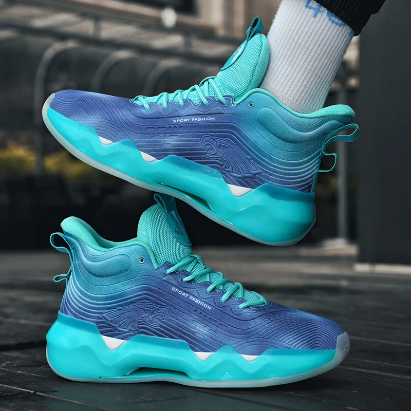 

Professinal Basketball Training Shoes Men Women Cushioning Basketball Boots Outdoor Basketball Trainers Boy High Top Chunky Shoe