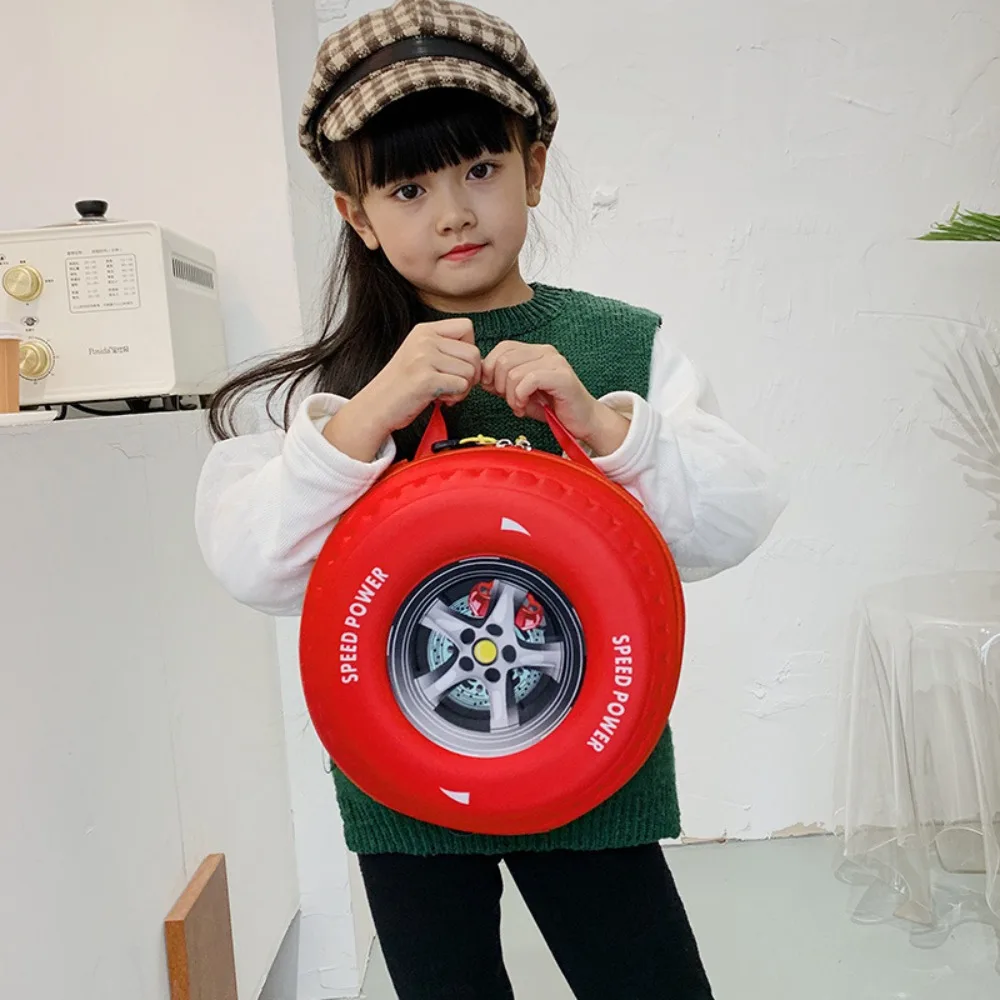 New Colorful Tyre Shaped Children's Schoolbag EVA Wheel Large Capacity Backpack Kawaii Lightweight Kid Backpack School Opens 3