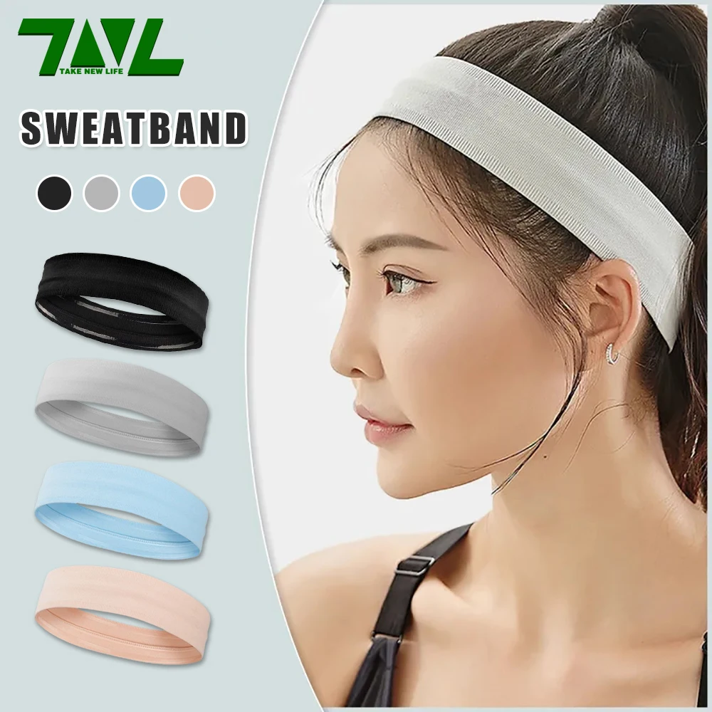 

1 Piece Breathable Sweatband Headband for Running Fitness Yoga Tennis, Stretchy and Non-slip Sports Hair Bands for Men Women