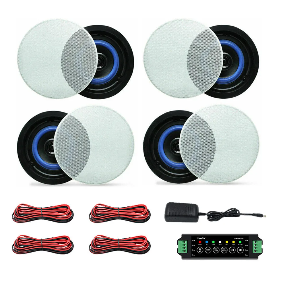 4" 320 Watts 2-Way Bluetooth Ceiling Speakers For Indoor Home bluetooth speaker wall ceiling speaker