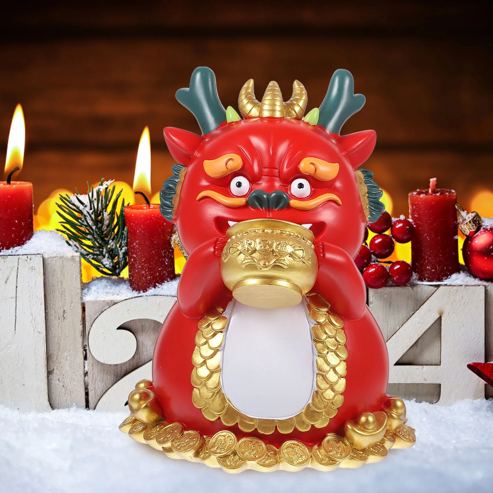 

Dragon Piggy Bank Resin Dragon Coin Bank Coin Saving Jar Chinese New Year Gift