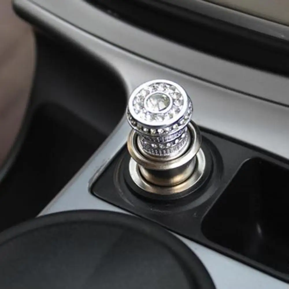 

Universal Stylish Bling Car Faux Crystal Cigarette Lighter Heater Auto Decor
